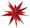 GURU SHOP Faltbarer Advents Leucht Papierstern, 3D Weihnachtsstern - Multipointer Menoris Rot, 60x60x60 cm, Papiersterne 60 cm