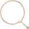 Jobo Damen-Fußkette aus 925 Sterling Silber rosegold vergoldet mit Herz-Anhänger 25 cm