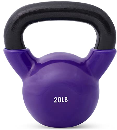 JFIT Kettlebell Gewichte, Vinyl-beschichtetes Eisen, 9 kg