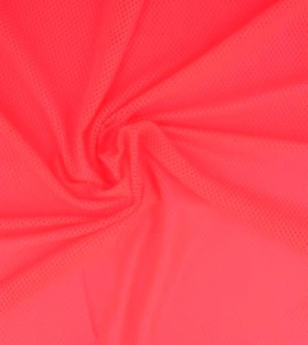 Tissu mesh filet mesh Coloris au choix 49 x 150 cm - Fluo rose