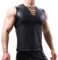 QiaTi Herren Kunstleder Unterhemd sexy ärmelloses t-Shirt Herren Männer Muskelshirt Top V-Ausschnitt Unterhemden