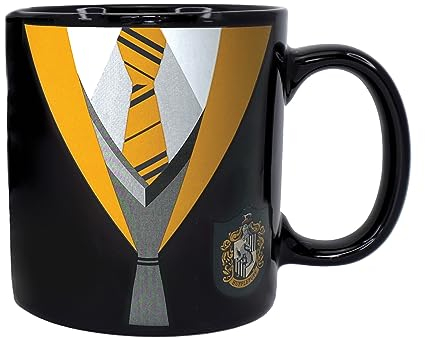 Half Moon Bay Harry Potter Hufflepuff Uniform Heat Changing Mug, 400 ml