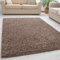 Giancasa Hochflor Teppich Wohnzimmer 160x230 cm Mocca - Flauschiger Shaggy in vielen Farben für mehr Gemütlichkeit in deinem Zuhause - Ideal für Flur und Schlafzimmer
