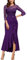 MISSMAY Women's Vintage Lace 2/3 Sleeves Evening Party Wedding Guest Formal Long Dress (Large, Purple)