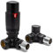 Adept Technology TRV c/w Lockshield and Modern Valves Head Kit (15mm x 1/2) - Corner, Matte Black