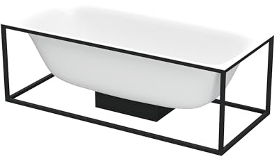 BetteLux Shape Rechteck-Badewanne freistehend 170x75x45cm, 2 Rückenschrägen, 3451-000Plus, Farbe: Weiß glänzend