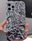 EYZUTAK Case for iPhone 13 Pro Max 6.7 inch, Luxury Bling Glitter Tin Foil 3D Pleats Design Phone Case Soft TPU Electroplated Sparkly Protective Slim Fit Shockproof Phone Case Cover - Silver