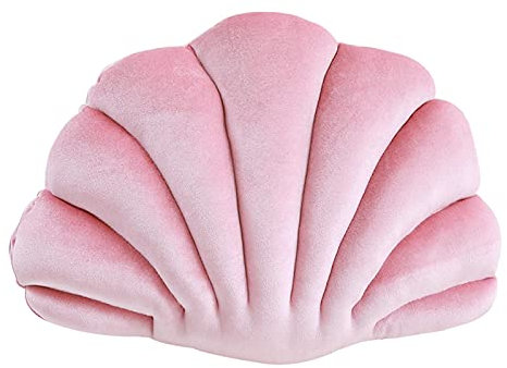 Aoguaro Muschelkissen in Muschelform, Samt, dekoratives Kissen, weiche Plüschfüllung, für Zuhause, Wohnzimmer, Sofa, Schlafzimmer, Auto usw