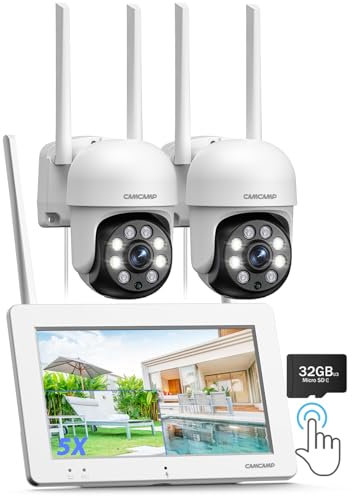 kit telecamere videosorveglianza con monitor kit videosorveglianza wifi monitor Kit telecamere di sorveglianza da 3 MP per esterni con monitor radio e monitor