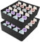 2 Stück Socken Organizer 24 Zellen Faltbare Aufbewahrungsboxen für Socken,Schubladen Ordnungssystem Kleiderschrank zum Home Schlafsaal zum Aufbewahren von Socken, Krawatten, Gürtel