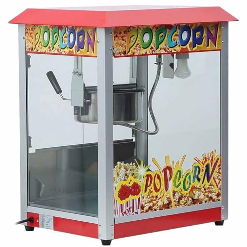 DDZJTPP Electric Popcorn Machine,1300w Commercial Popcorn Maker Tempered Glass Cover And Non-stick Coating Large Capacity Popcorn Machine,For Movie Nights,Parties,Birthday Party