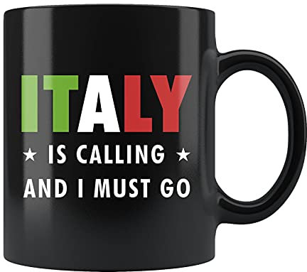 Nufar Italy Gift. Italy Mug. Italy Vacation Mug. Travel Gift. Traveling Gift. Italian Mug. Italian Gift. Italy Is Calling And I Must Go,11 Oz Ceramic Mug,de18maA43