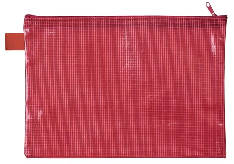 VELOFLEX 2705020 - Reißverschlusstasche DIN A5, rot, aus gewebeverstärktem EVA-Material, 1 Dokumententasche