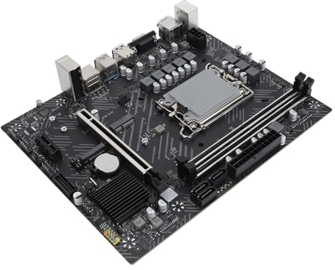 Desktop PC Motherboard, for Core 13th 12th Gen CPU, DDR4 2133HMz, PCIe 4.0 X16 Slot, NVME M.2 Port, ATX for 11 (H610 Motherboard+8GB X 2 Memory kit)