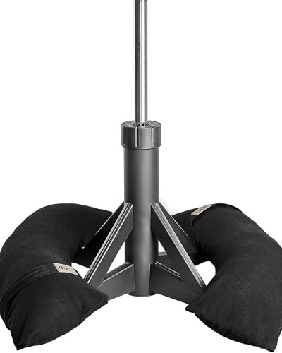 Base de parasol robuste pour patio, jardin, terrasse, 45,4 kg – Breveté, sans tremble, facile à déplacer, 45,4 kg