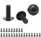 0XBIT Viti M6, 25 Pezzi Brugola Testa Piatta 16mm, Nero Acciaio Inox per Attrezzature Industriali e Meccaniche, Elaborazione Squisita