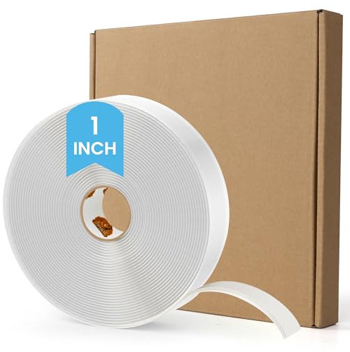 TAPEBEAR Butylschnur Weiß 25mm x 9m, 3mm Dick Doppelseitiges Butyl Klebeband Wasserdichtes Butyl Dichtungsband Ideal für Kfz Headlights, RV-Fenster Bootsabdichtung und EPDM-Dächer