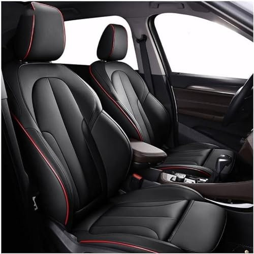 MaKeMoney Auto Sitzbezügesets FüR Citroen Xsara Picasso 1999-2011, Leder Auto Sitzbezüge Allwetter Innenraum Schonbezüge Auto Zubehör,A/Black