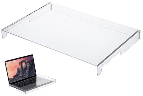 BELLIFFY Keyboard Dust Cover Skirting Laptop Keyboard Cover Clear Tilt Pet Monitor Storage Protector Blocker Keyboard Shield Keyboard Anti Cat Transparent Protector Skin Stickers Acrylic
