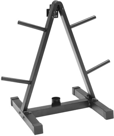 CAP Barbell Vertical Standard Weight Plate Tree Rack with Barbell Storage