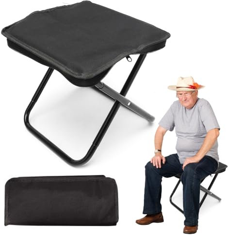 Wapasezyar Falthocker Camping Hocker, Tragbarer Klapphocker Fußhocker Outdoor, Mini-Klapphocker, Leicht Sitz Falthocker für Reisen Picknick Trekking Wandern Garten Angeln Grillen Strand
