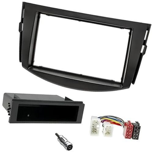 Pizgear Kit de façade d'autoradio Simple DIN et Double DIN Tableau de Bord d'autoradio