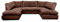 Bliss Furniture's Jumbo Cord U-Shaped Cord Sofa - Large Modular Sofa with Memory Foam Seating & Removable Cushion Covers - Seats 6-7 People - Ideal U-Shape for Living Room (Brown, Full Back)