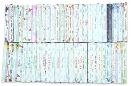 Stamford Räucherstäbchen, 20,3 cm Länge, 300 Stück in 15 Packungen, Verschiedene Düfte, mit Halter