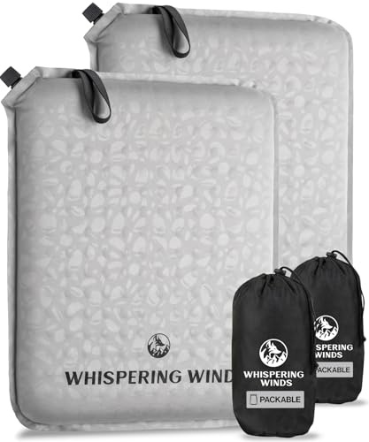 Whispering Winds Inflatable Seat Cushion - Comfortable Blow-up Foam Pad for Airplane, Travel, Stadium, Outdoors, Camping, Car & More