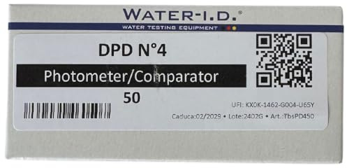 DPD Nr. 4 Tabletten-Reagenz für PoolLab 1.0 & 2.0 – Reagenz zur Messung von Aktivsauerstoff (0,0–30,0 mg/l (ppm)) – Haltbarkeit: 2 Jahre – 50 Tabletten (TbsPD450)