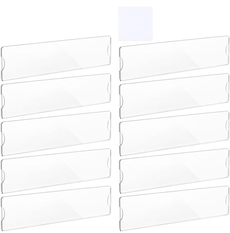 Türschilder - 10 Stück Acryl-Schilder zur Wandmontage, transparenter Türrahmen, 20 Streifen doppelseitiges Klebeband | von ORG ID-Etiketten