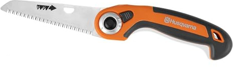 Husqvarna Klappbare Astsäge 135 mm – Baumsäge aus Edelstahl mit 3-fach arretierbarem Sägeblatt, ergonomischem Griff und Präzisionszahnung für Garten, Obstbaumschnitt und Outdoor