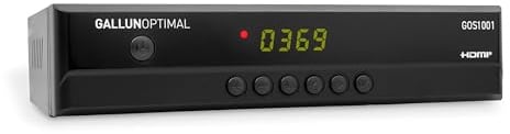 GALLUNOPTIMAL DVB-S2 Receiver Full HD 1080p – HDMI & SCART, USB-Mediaplayer, S/PDIF Coaxial, Unicable (EN50494/EN50607), EPG, Kindersicherung, 12V Netzteil, Standby <1W