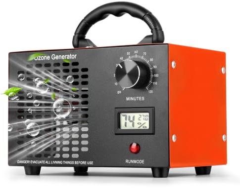 Generatore di ozono da 90000 mg/h, purificatore d'aria all'ozono, fino a 320 m², ozonizzatore O3 con timer da 120 minuti, per auto, fumo, garage, appartamento, hotel, pulizia degli odori, cucina