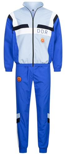 JELEX Retro Tracksuit Herren Präsentationsanzug – Fußball Retro Trainingsanzug mit Jacke & Hose, Eingesticktes Logo
