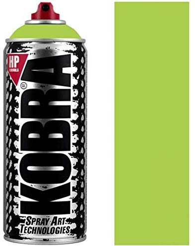 KOBRA HP High Pressure Spray Paint 400ml Can – Professional Grade 100% Acrylic Formula with Matte Finish for Graffiti, Street Art, Crafts & Multi-Surface Use (1320 Apple)