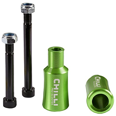 Chilli Scooter Pegs Barrel 2tlg. in der Farbe Grün, aus Aluminium gefertigt, C-1033-GN