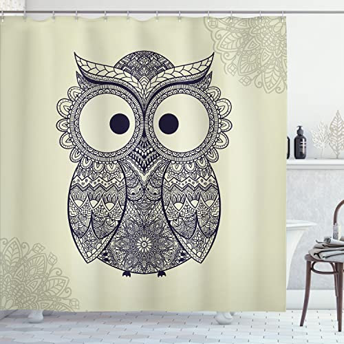 Urban Decor Vorhang für die Dusche von ambesonne, Vector Beispiel Vintage Roller auf die Grunge Hintergrund, Stoff Badezimmer Decor Set mit Haken, avocado grün, Textil, Multi 11, 69W x 75L