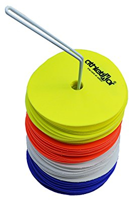 athletikor Floormarker Verschiedene Sets - Markierungsteller (48er Set mit Halter)