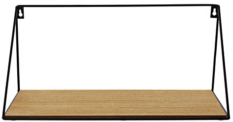 levandeo Wandregal Regal 40x17cm Schwarz Metall MDF Holz Natur Design Modern Industrie Industrial Stil Hängeregal Wanddeko
