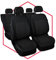 Saferide 3er Set Autositzbezüge PKW universal | Auto Sitzbezüge Kunstleder Schwarz für Airbag geeignet | für Vordersitze und Rückbank 1+1 Autositze vorne und 1 Sitzbank hinten teilbar Reißverschlüsse