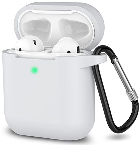 2019 Newest AirPods Case,360° Protective Silicone AirPods Accessories Kit Compatiable with Apple AirPods Charging Case-White