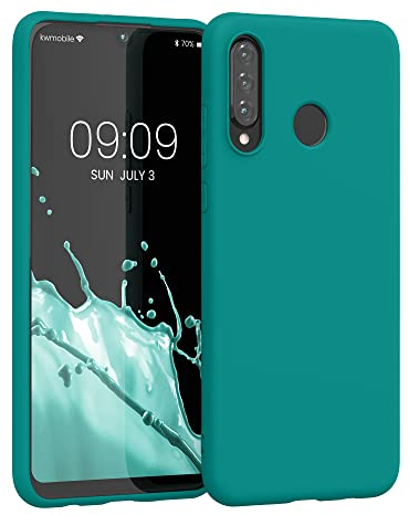 kwmobile Custodia Compatibile con Huawei P30 Lite Cover - Back Case per Smartphone in Silicone TPU - Protezione Gommata - petrolio matt