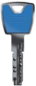ABUS XP20S Nachschlüssel, Ersatzschlüssel, Zusatzschlüssel nach Sicherungskarte mit Design-Clip lichtblau