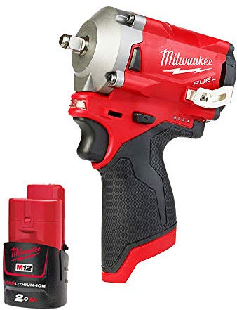 Milwaukee M12FIW38 12V Li-ion Fuel 3/8 Impact Wrench with 1 x 2.0Ah Battery