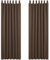Deconovo Verdunklungsgardinen mit Schlaufen Thermovorhänge Blickdicht Vorhänge Schlafzimmer Thermovorhänge Kälteschutz, 290x140 cm(HöhexBreite), Braun, 2er Set
