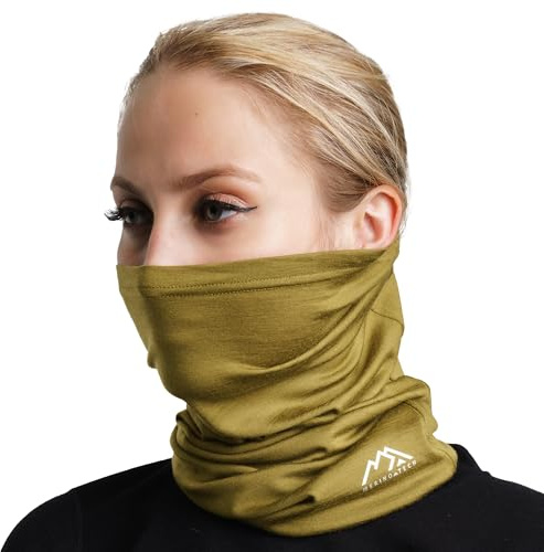 Merino.tech Unisex Merino Schlauchschal Herren & Damen Multifunktionstuch | Geruchshemmend, Atmungsaktive Loop Schal, Halswärmer, Kratzfrei, Schnelltrocknend, Nackenwärmer, Ski, Fahrrad, Laufen