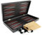 Luxus Board Game Backgammon Tavla XXL Klassik Leder Black