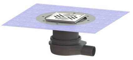 KESSEL Bodenablauf Der Ultraflache 79 DN 50, Variofix, Schlitzrost verschraubt 44700.51