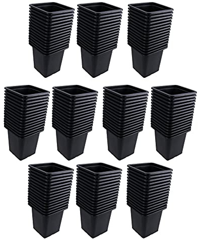 Mini Plastic Plant Flower Seeds Pots Pot 7cm Square Garden Trays 150pcs